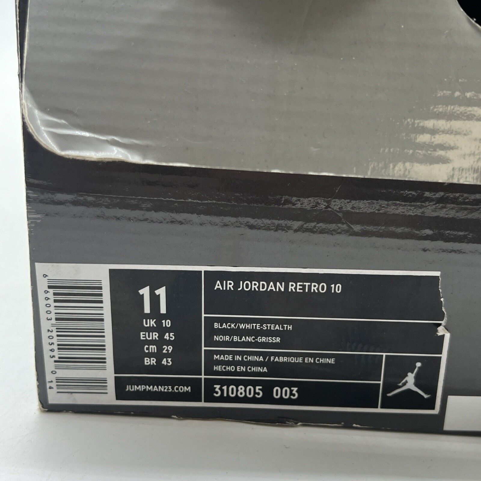 Size 11 - Air Jordan 10 Retro Stealth (310805-003)