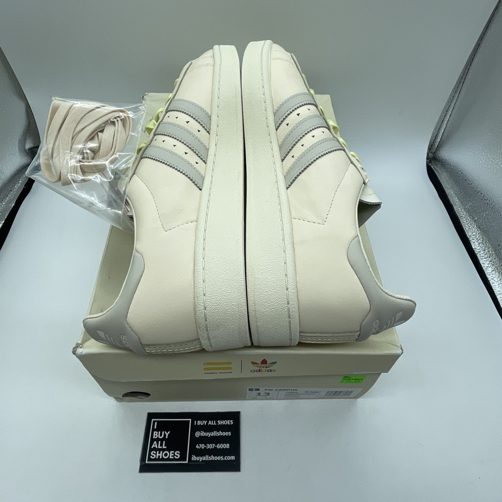Size 13 - Pharrell Williams x Adidas Campus Ecru Tint (FX8025)