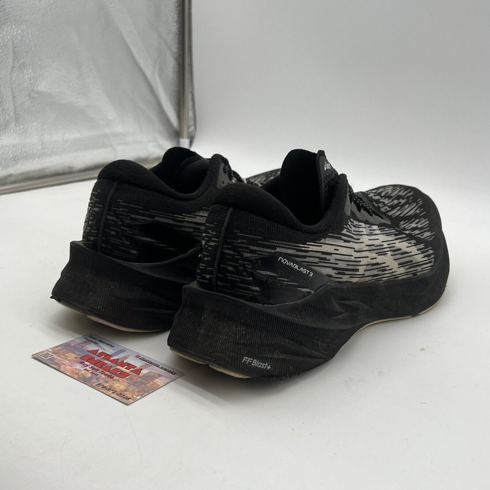 Size 12.5 - Asics Novablast 3 Men 10 Black Running Training Shoes BHFO 6919