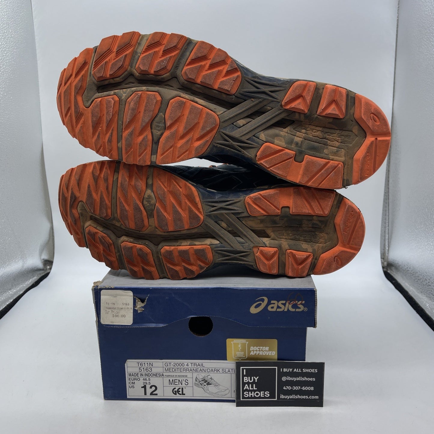 Size 12 - Asics GT-2000 4 Blue Grey Camo  (T611N)