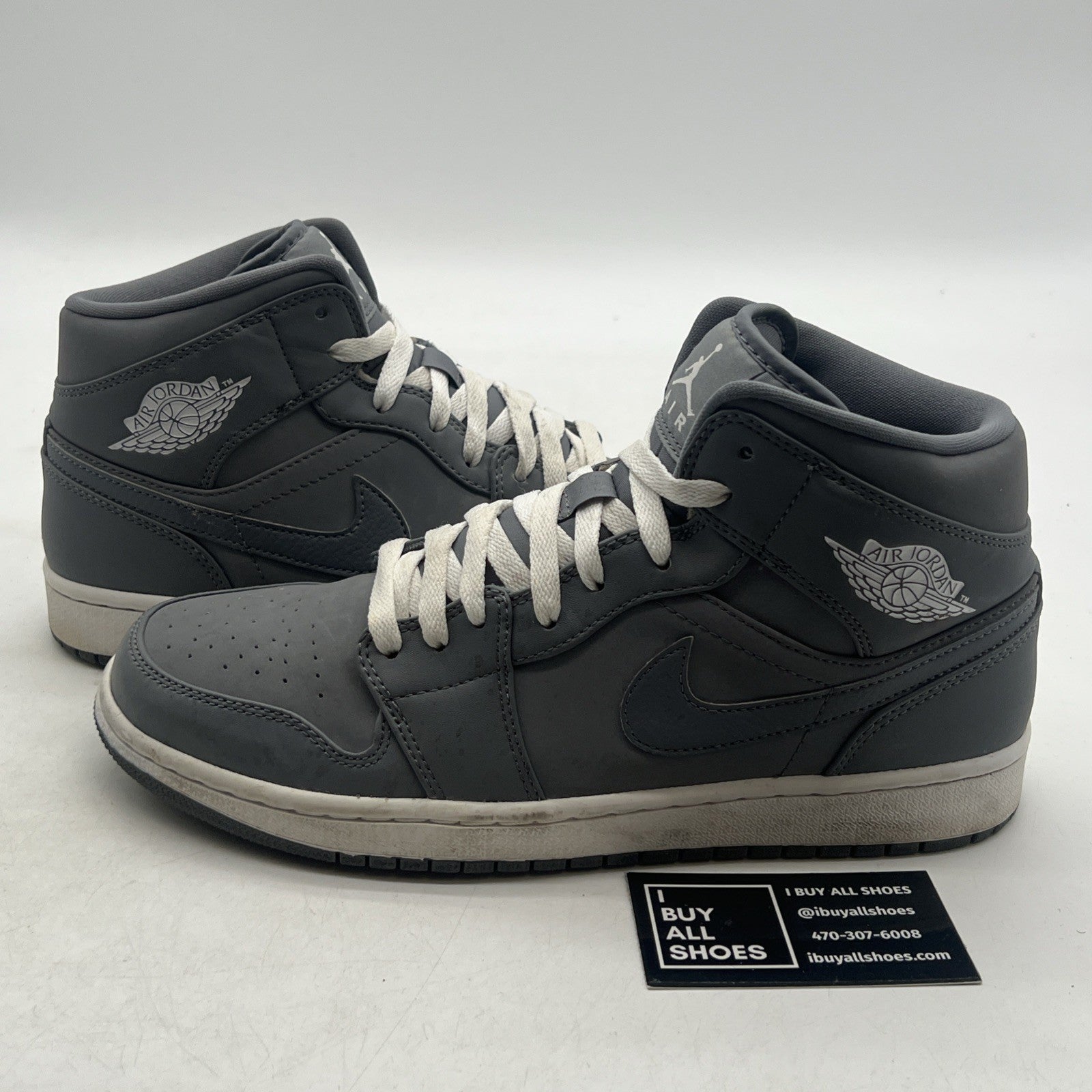 Size 9.5 - Air Jordan 1 Retro Mid Cool Grey (554724-014)