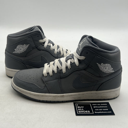 Size 9.5 - Air Jordan 1 Retro Mid Cool Grey (554724-014)