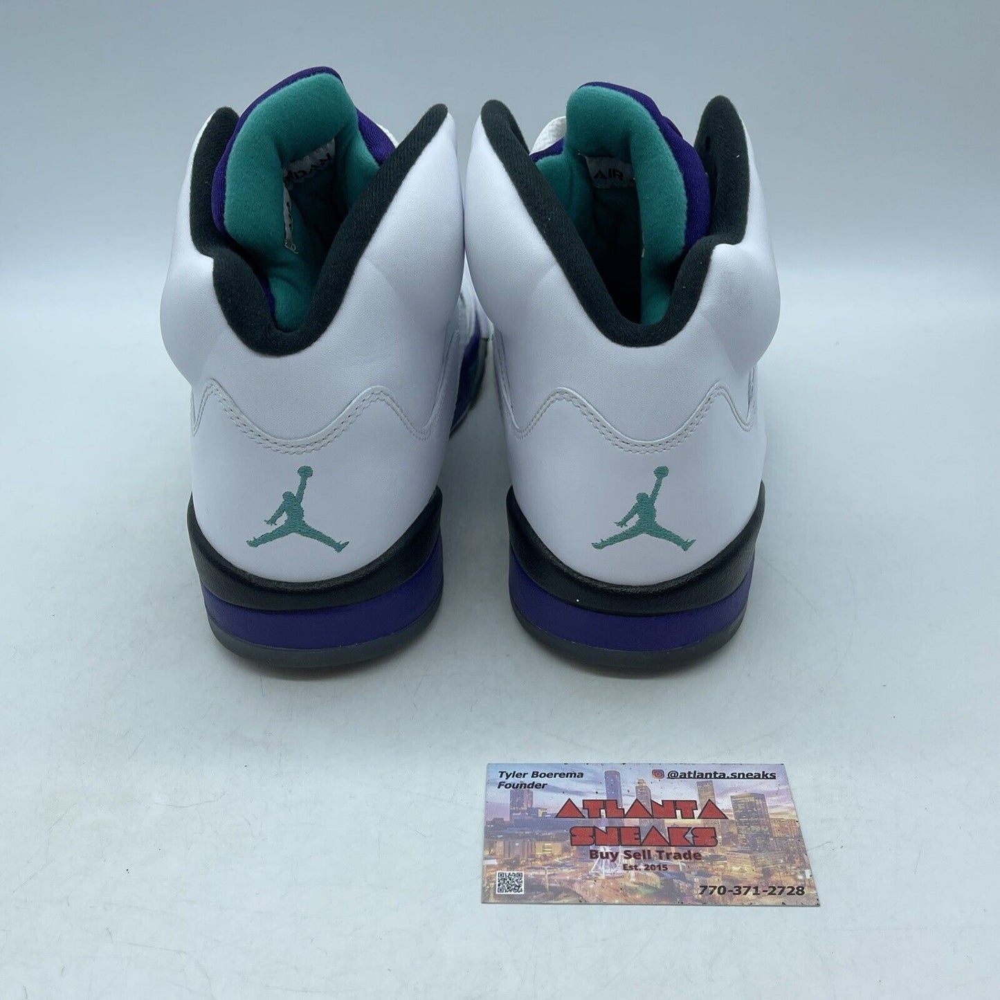 Size 10 - Jordan 5 Retro Grape 2013 White Blue Black Leather (136027-108)