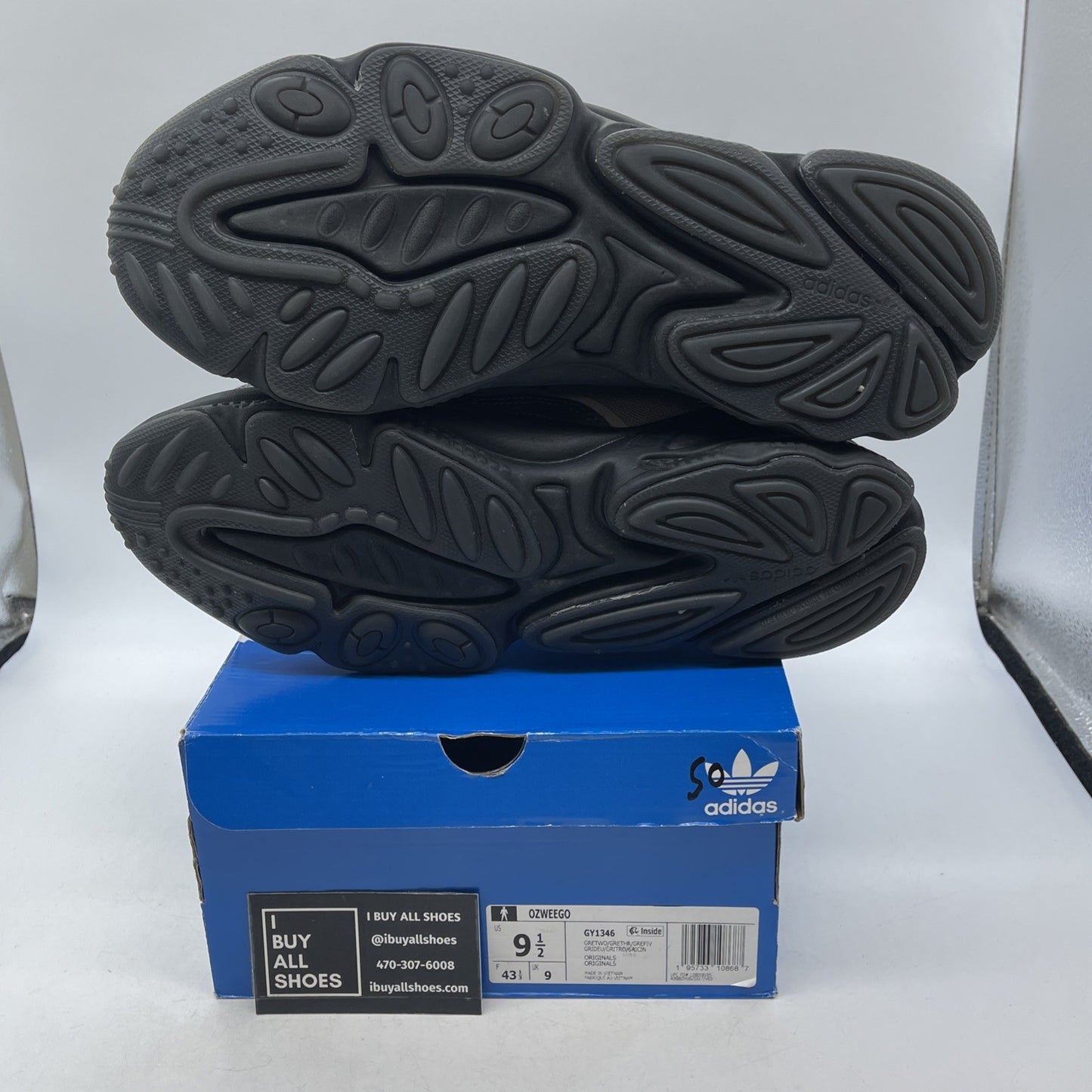 Size 9.5 - Adidas Ozweego Light Grey Dark Grey (GY1346)