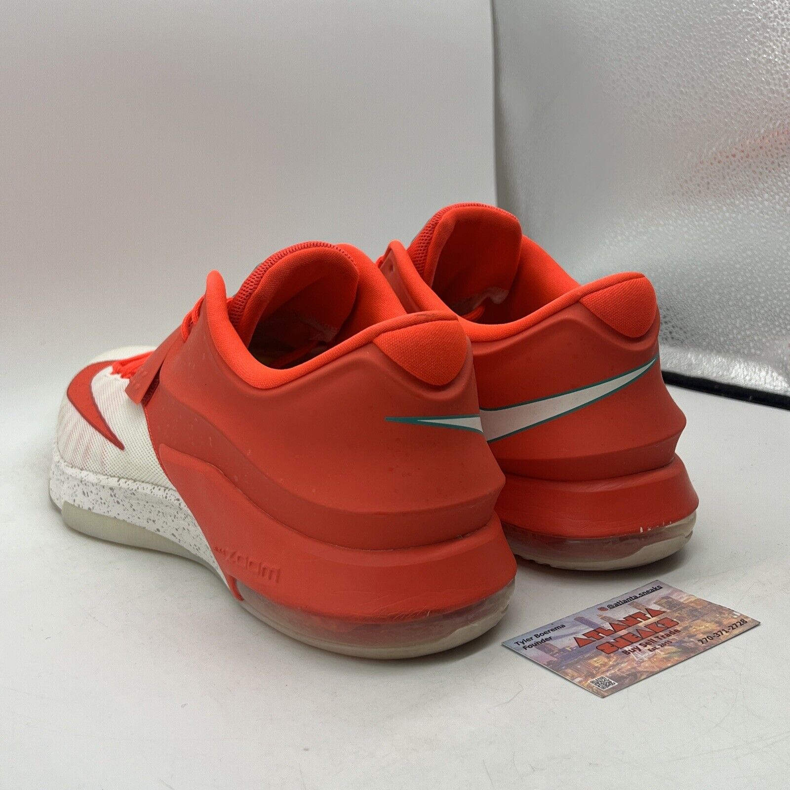 Size 14 - Nike KD 7 Xmas Egg Nog Crimson White (707560-613)