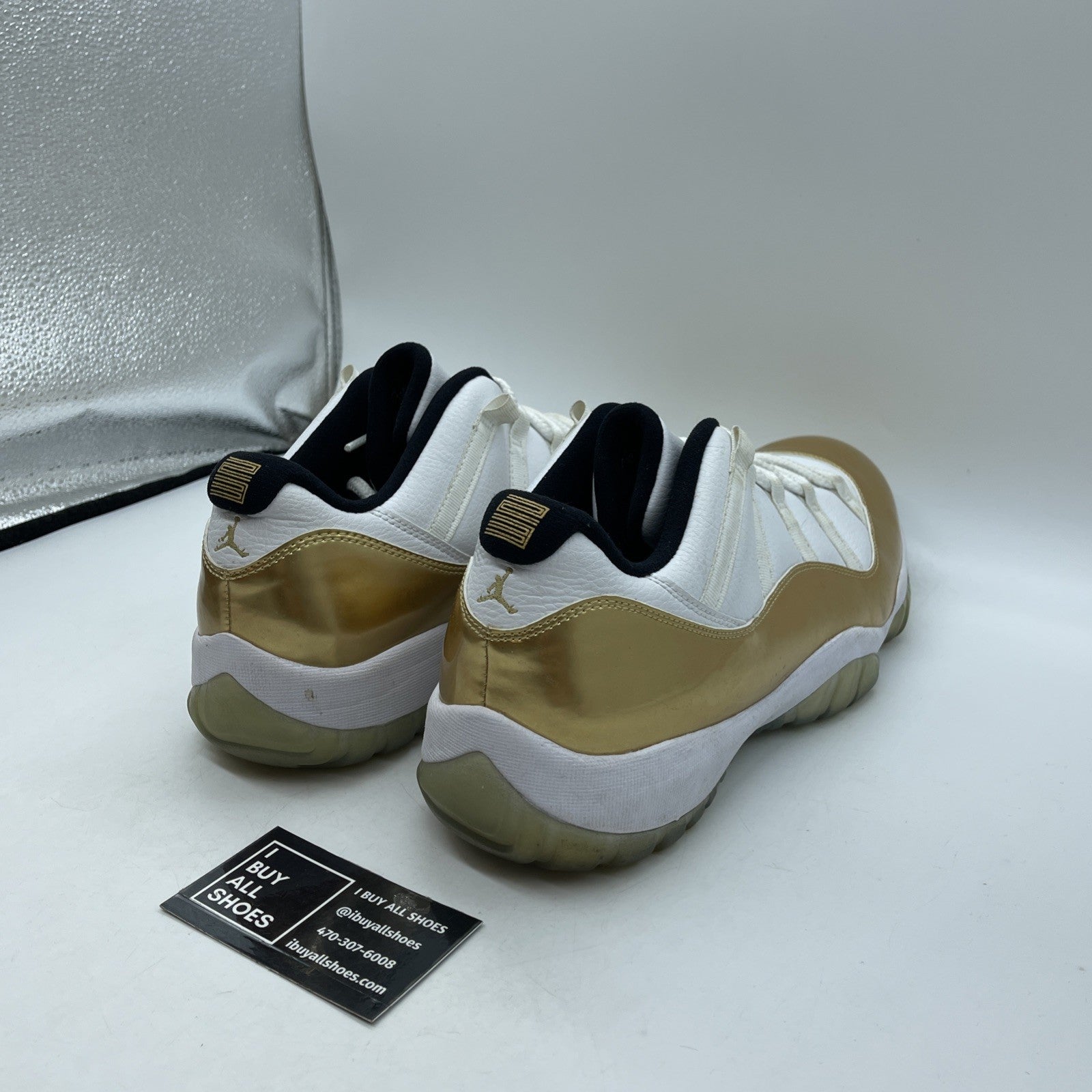 Size 14 - Air Jordan 11 Retro Low Closing Ceremony Gold White (528895-103)