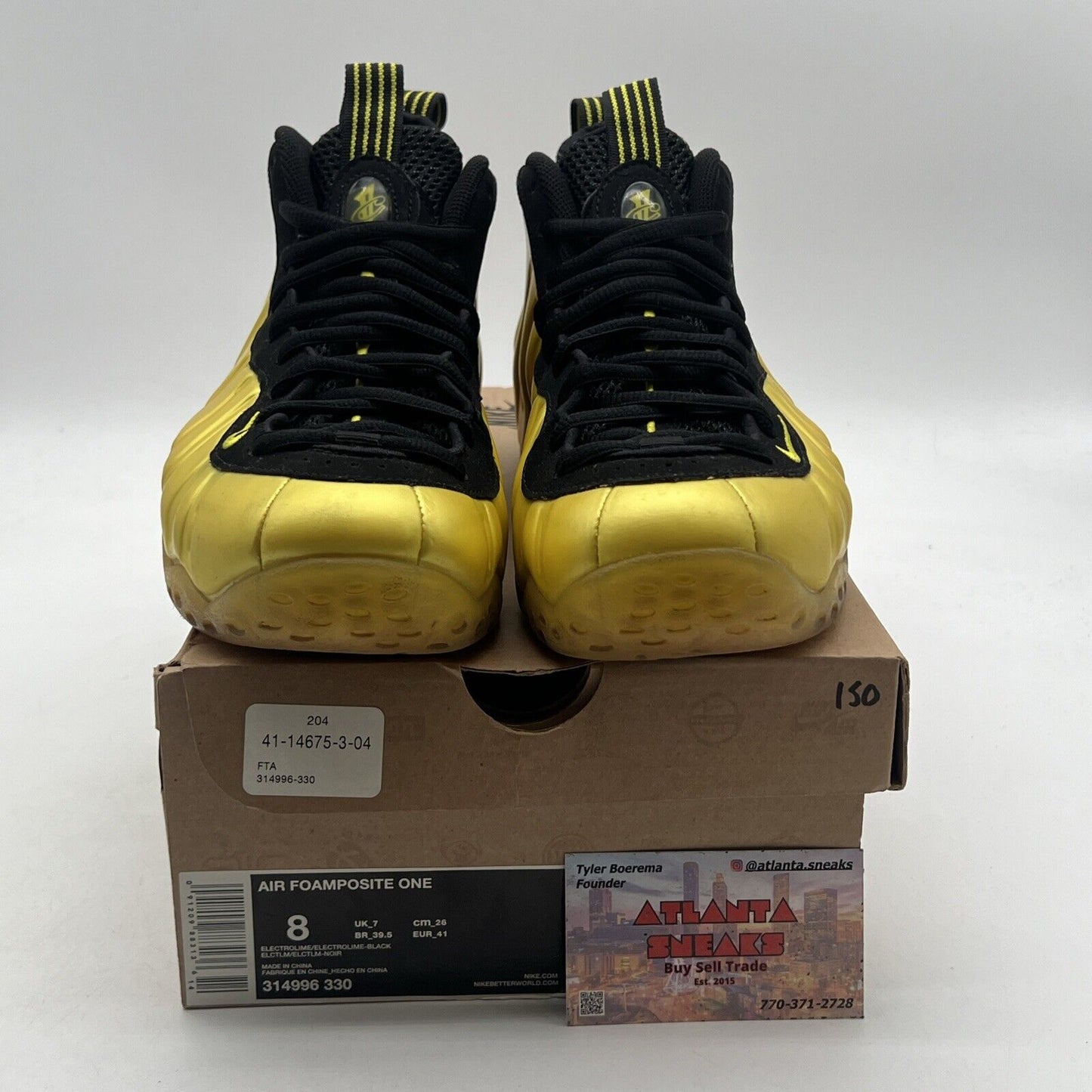 Size 8 - Nike Air Foamposite One Electrolime (314996-330)