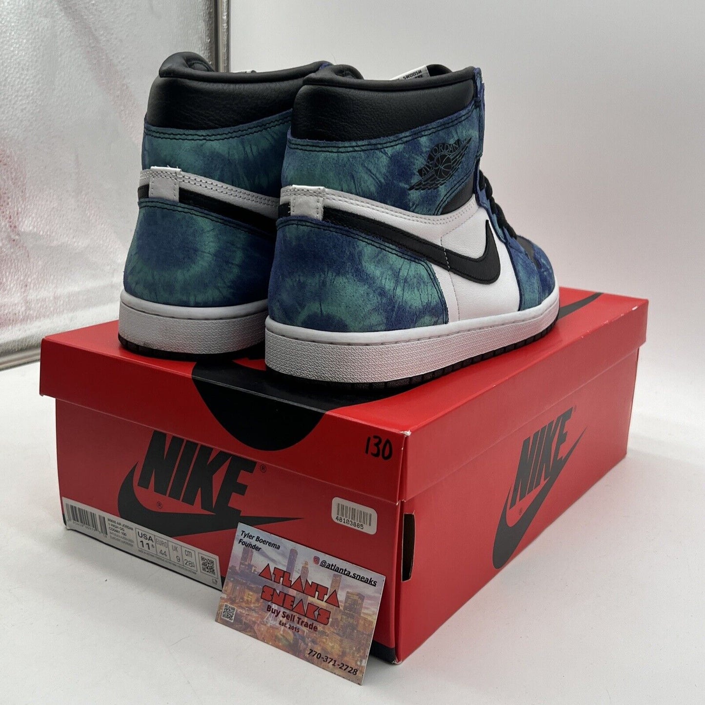 Size 11.5 - Air Jordan 1 Retro OG High Tie-Dye W Black White (CD0461-100)