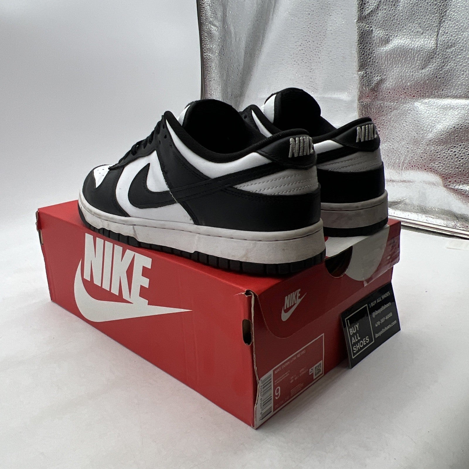 Size 9 - Nike Dunk Low Black White (DD1391-100)
