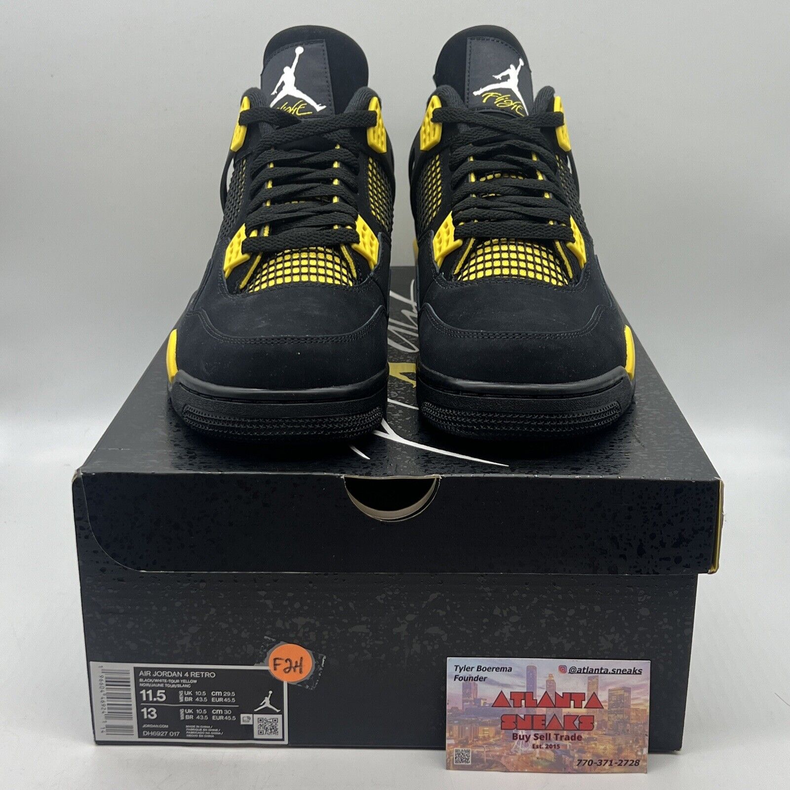 Size 11.5 - Jordan 4 Retro Mid Thunder Brand New Oh All Yellow Black