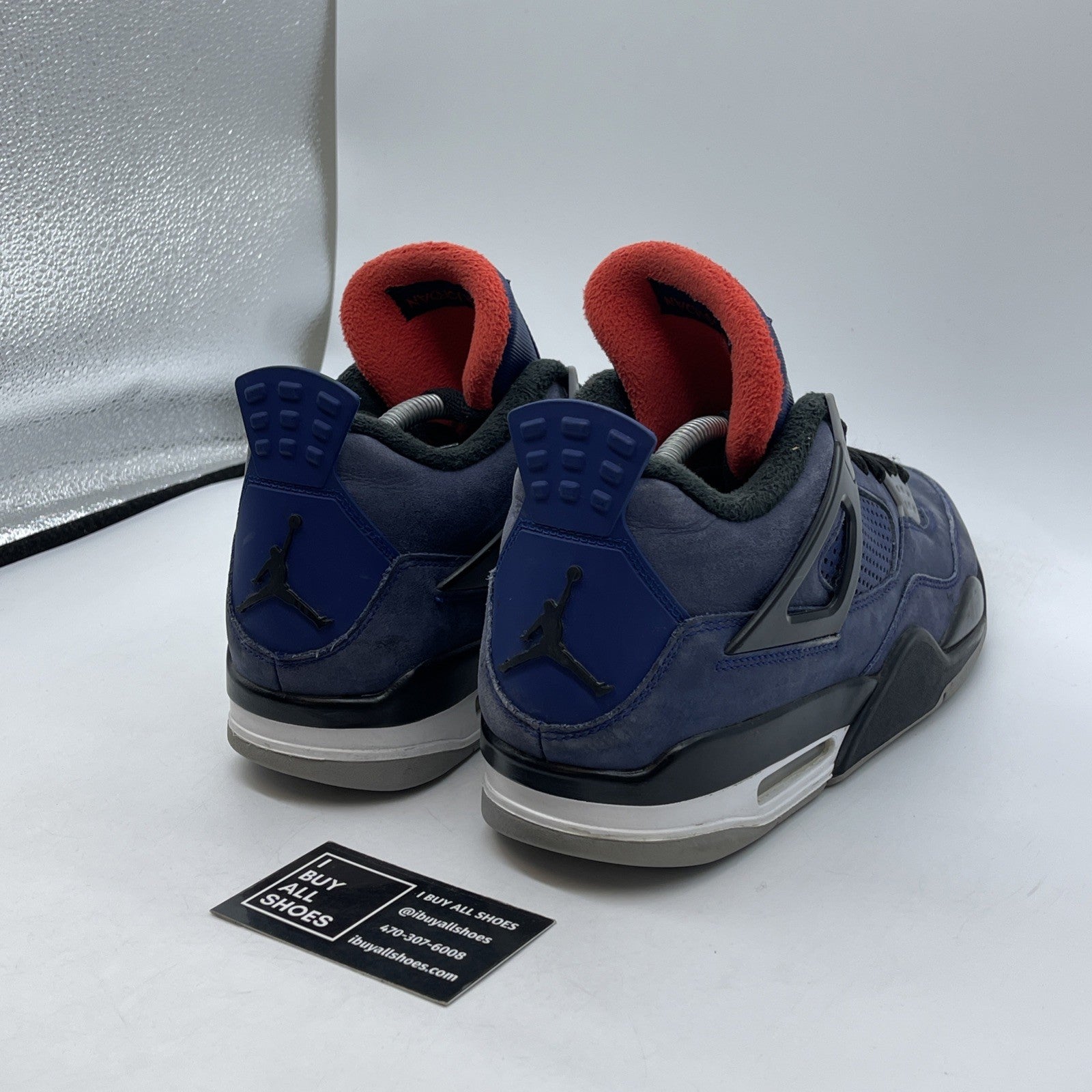 Size 10.5 - Jordan 4 Winter Loyal Blue 2019 Black Suede (CQ9597-401)