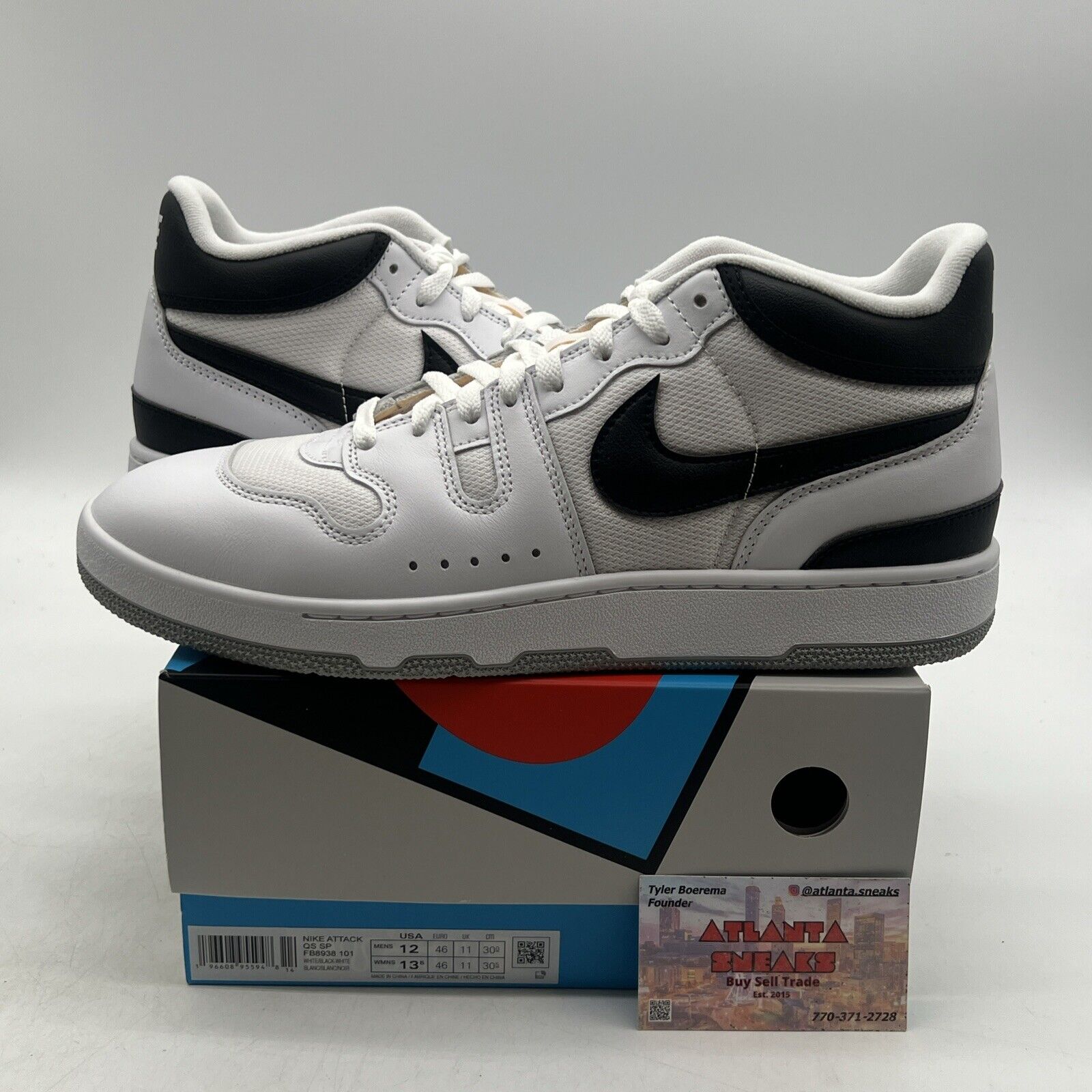 Size 12 - Nike Mac Attack QS SP White Black (FB8938-101)