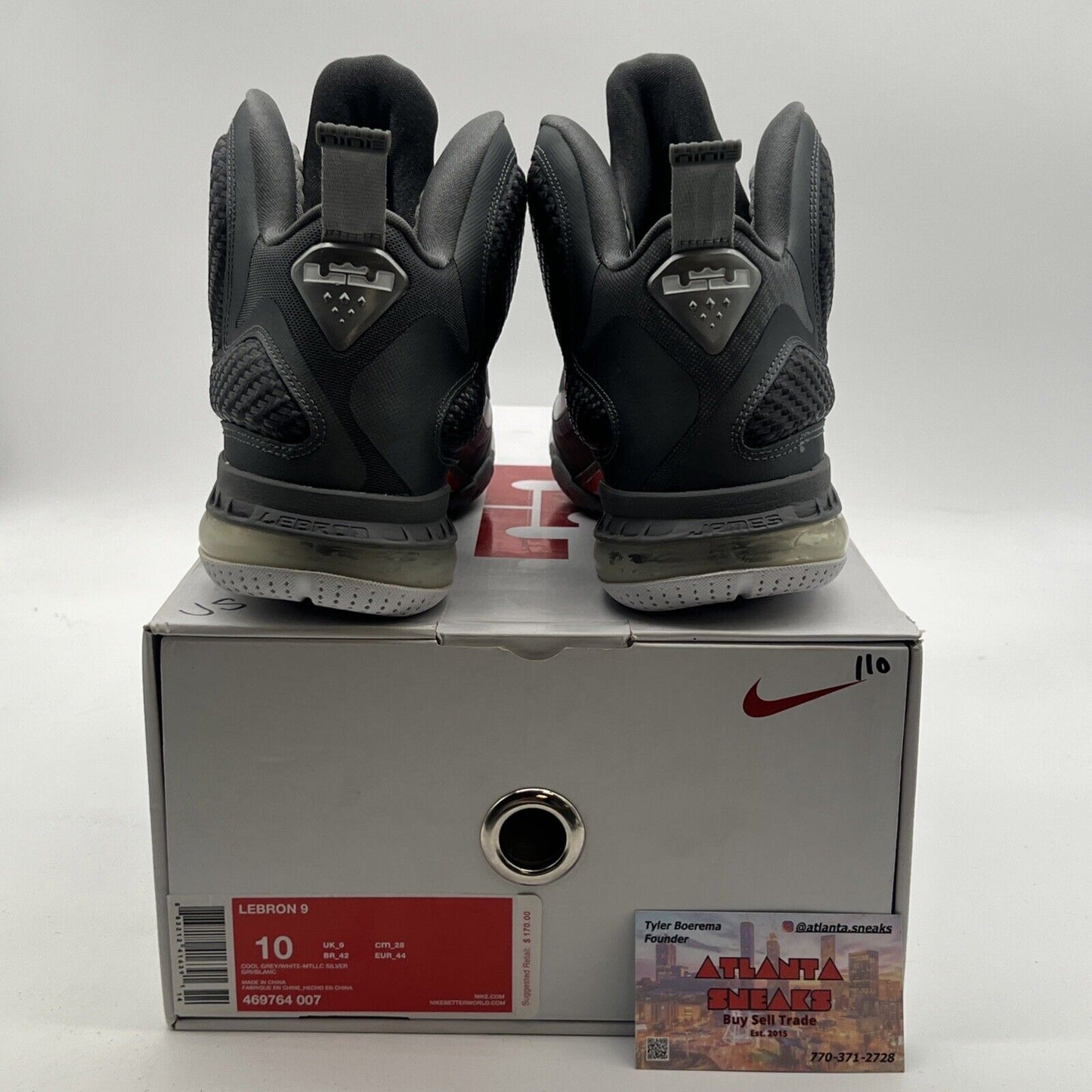 Size 10 - Nike LeBron 9 Cool Grey (469764-007)
