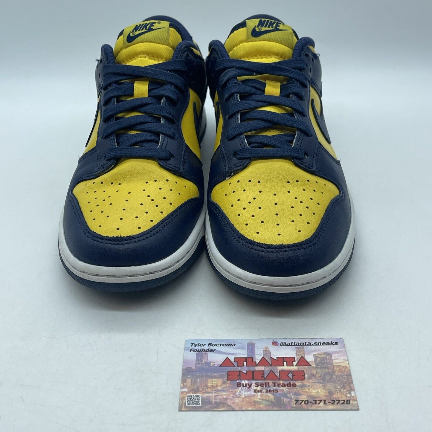 Size 8 - Nike Dunk Low Michigan 2021 Blue White Yellow Leather (DD1391-700