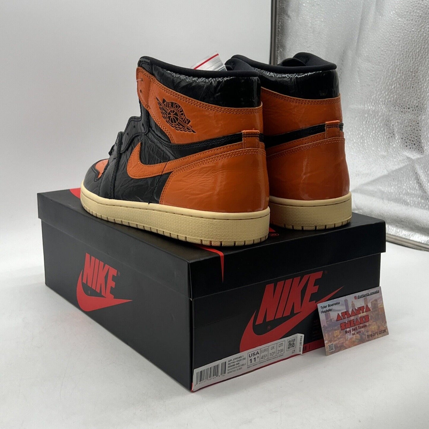 Size 11.5 - Jordan 1 Retro OG High Shattered Backboard 3.0 Orange (5555088-028)