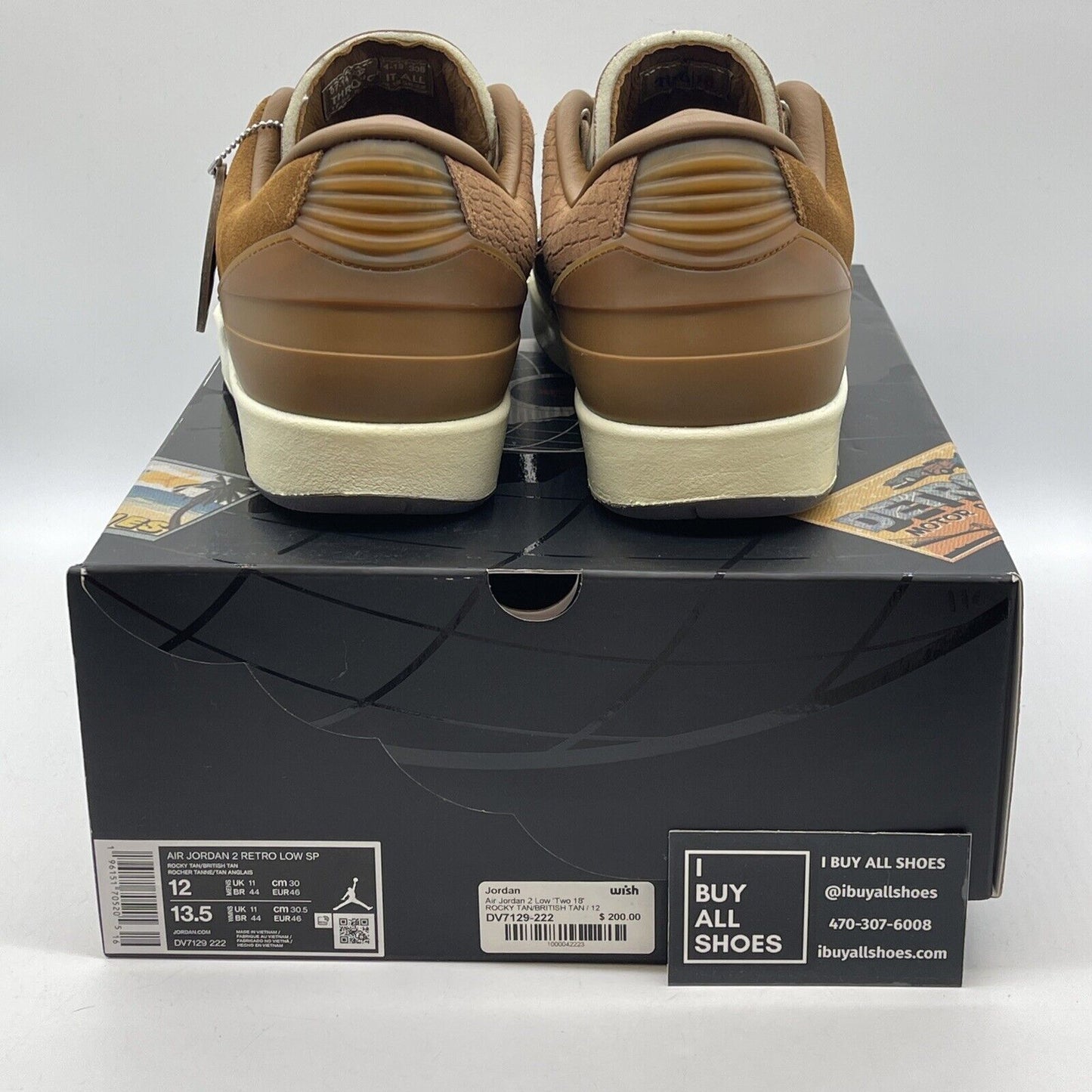 Size 12 - Air Jordan 2 Low 'Two 18 Detroit' Brown Suede Leather (DV7129-222)