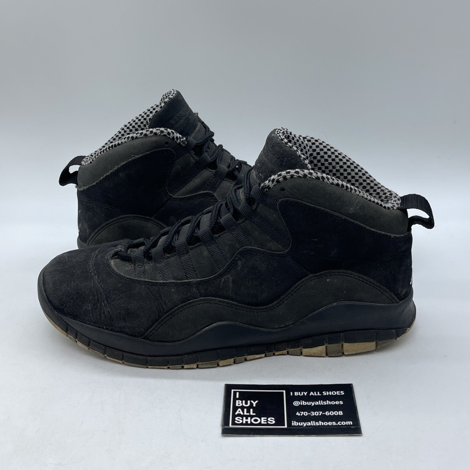 Size 9.5 - Air Jordan 10 Retro Stealth Black Grey Suede (310805-003)