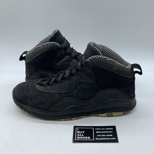 Size 9.5 - Air Jordan 10 Retro Stealth Black Grey Suede (310805-003)