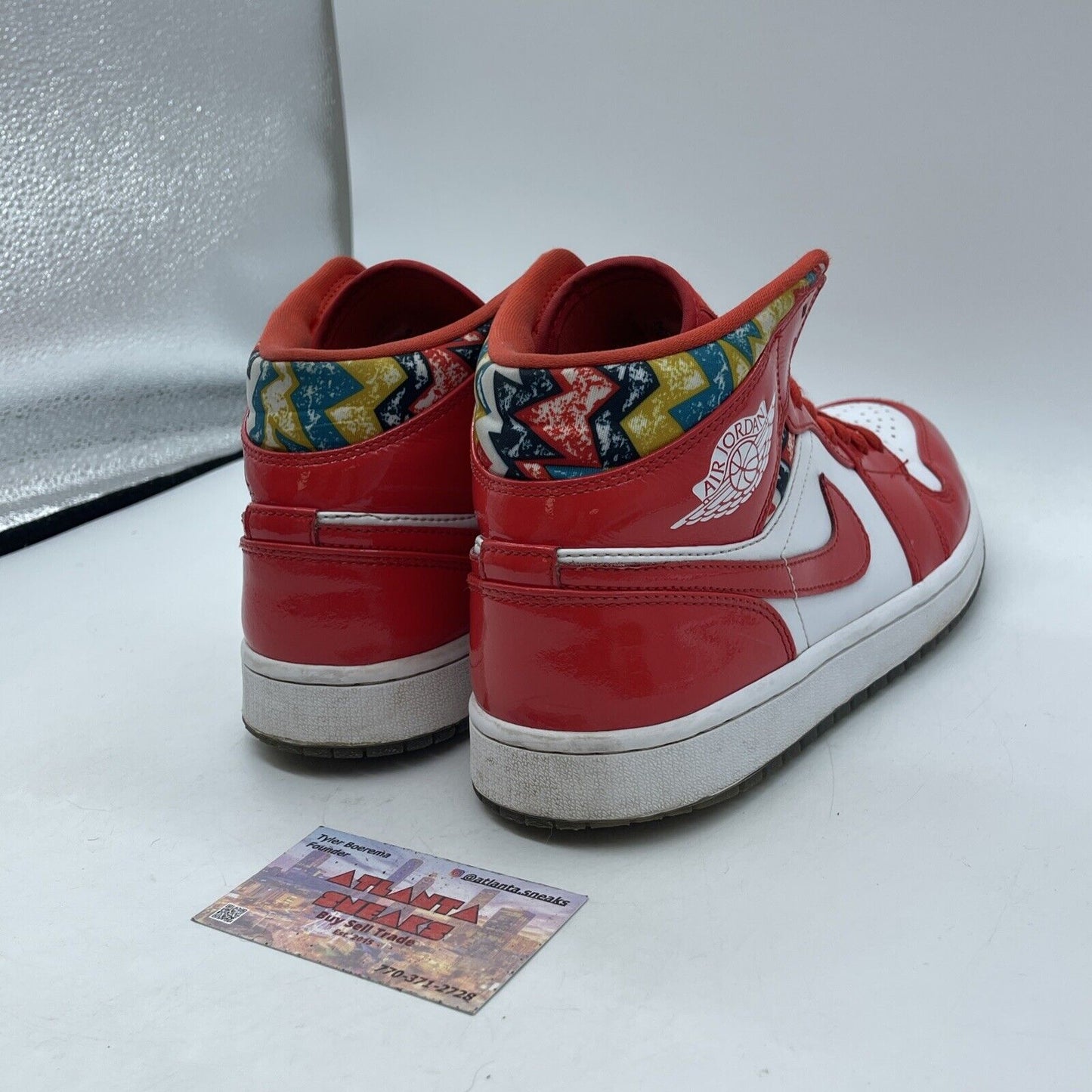 Size 9 - Air Jordan 1 Mid Barcelona Sweater Red White Leather Suede (DC7294-600)