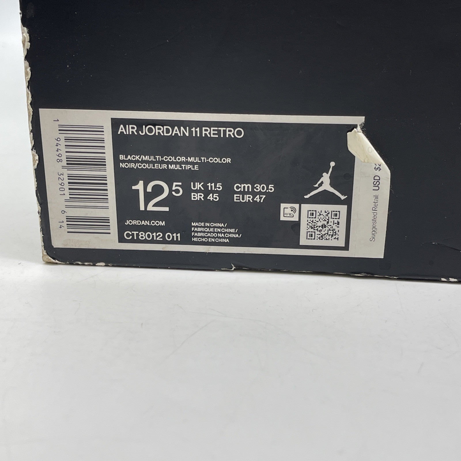 Size 12.5 - Jordan 11 Retro High Jubilee / 25th Anniversary Black (CT8012-011)