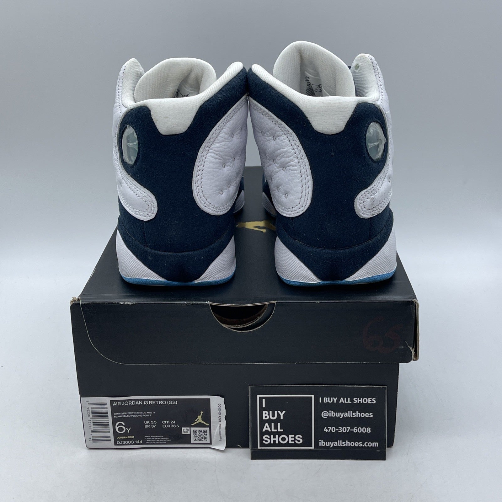Size 6Y (GS) - Air Jordan 13 Retro Mid Obsidian 2021 (DJ3003-144)