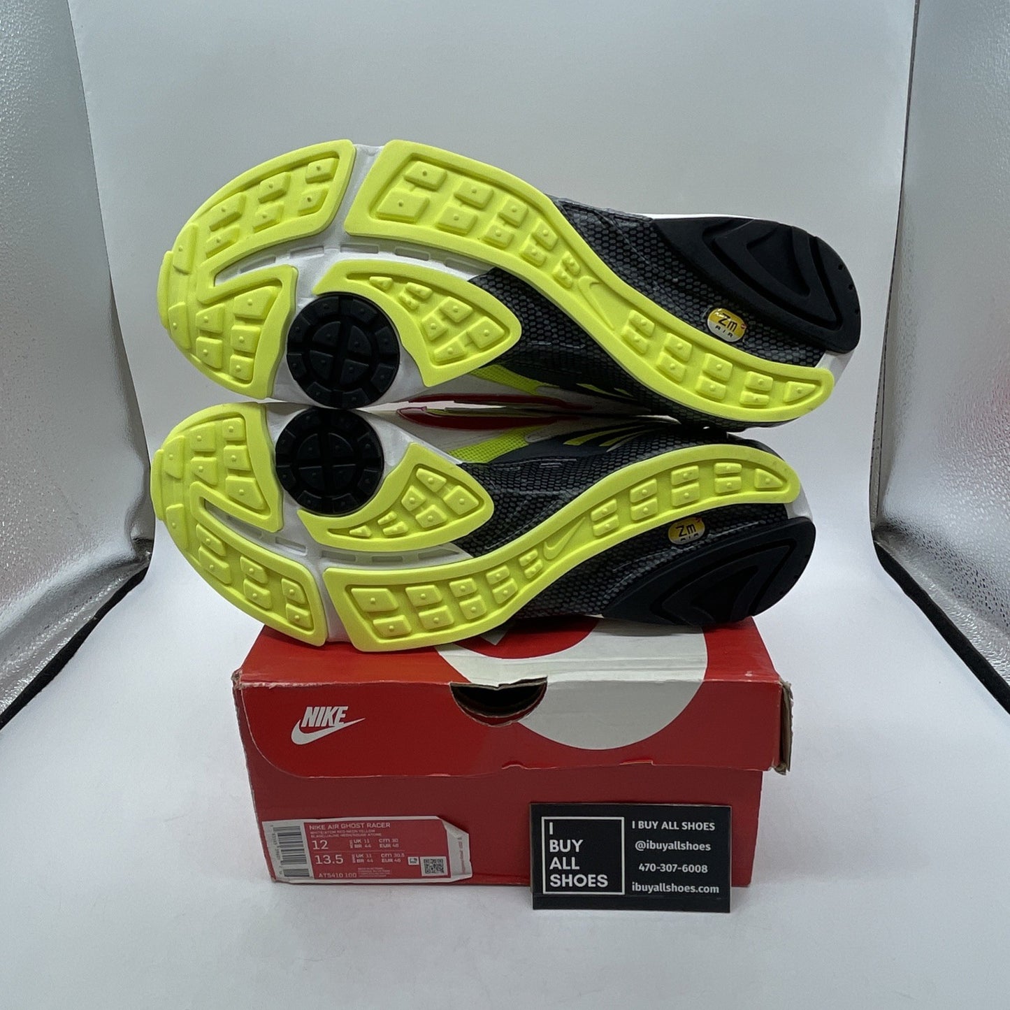 Size 12 - Nike Air Ghost Racer Retro Neon Yellow (AT5410-100)