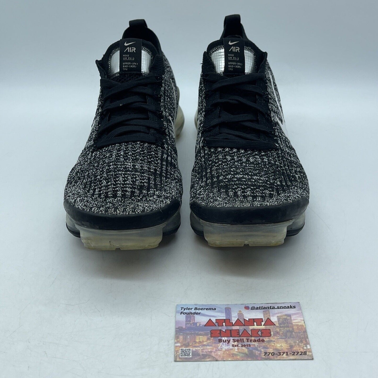 Size 9.5 - Nike Air VaporMax Flyknit 3 Oreo White Black (AJ6900-002)