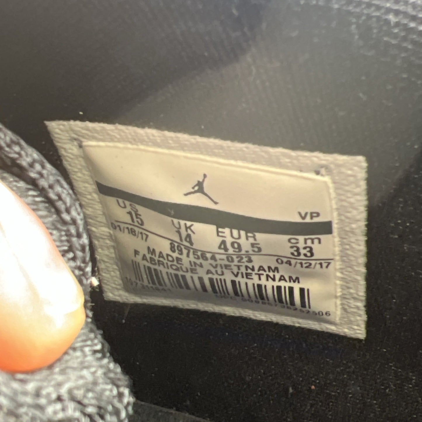 Size 15 - Air Jordan 31 Low Black (897564-023)