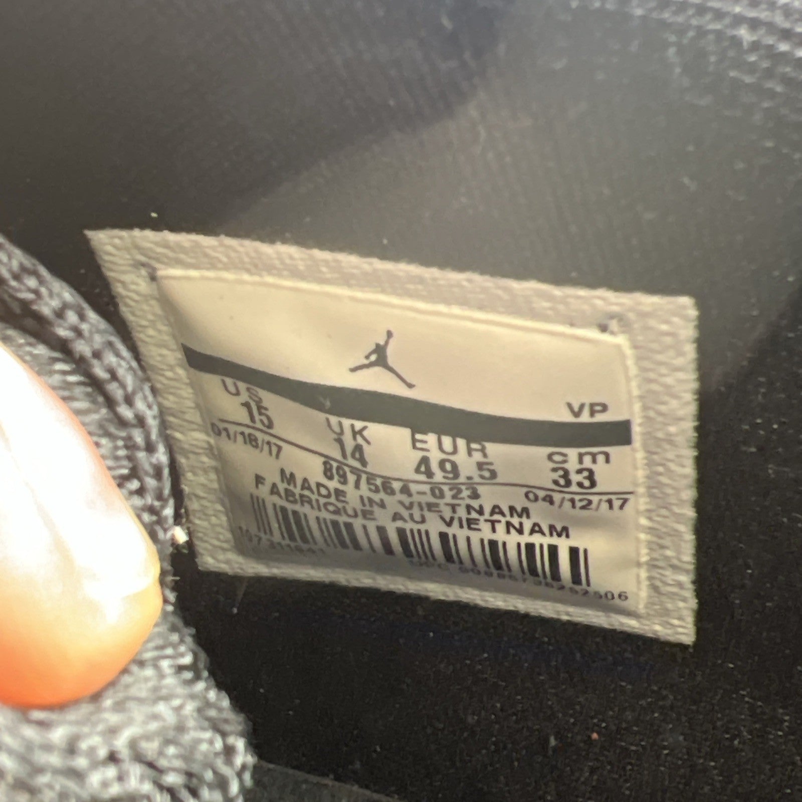 Size 15 - Air Jordan 31 Low Black (897564-023)
