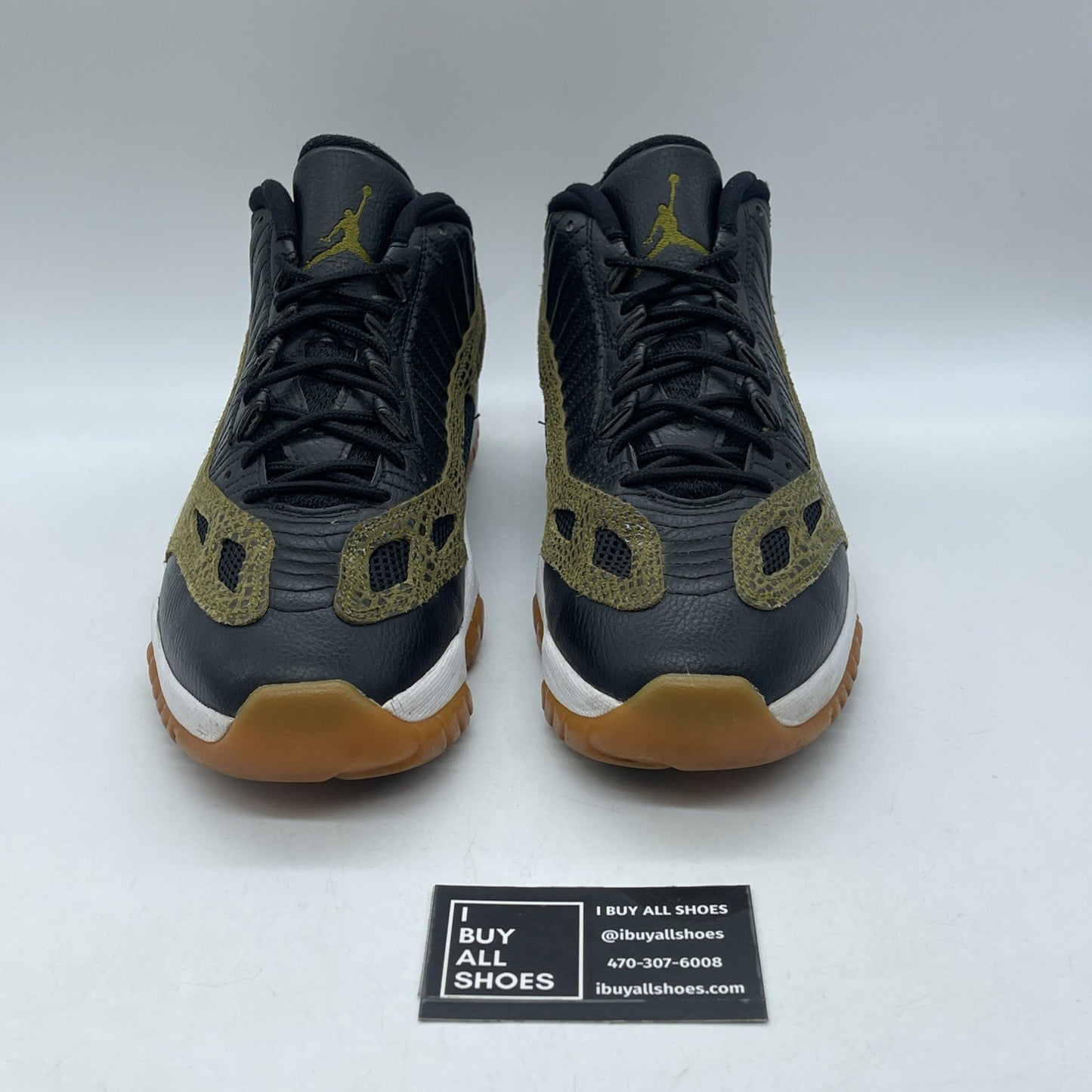 Size 11 - Air Jordan 11 IE Low Croc Green Black Suede Leather (306008-013)