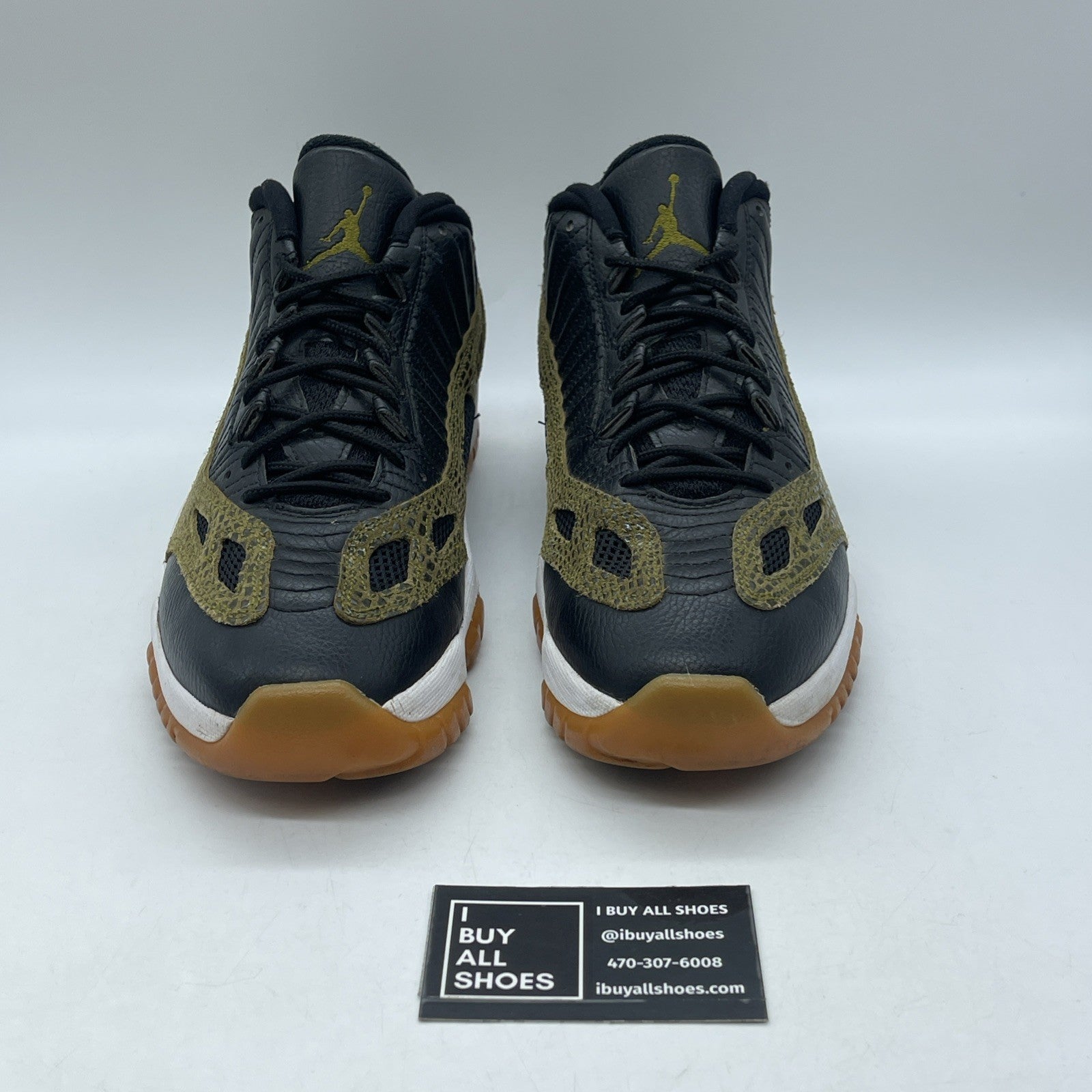 Size 11 - Air Jordan 11 IE Low Croc Green Black Suede Leather (306008-013)