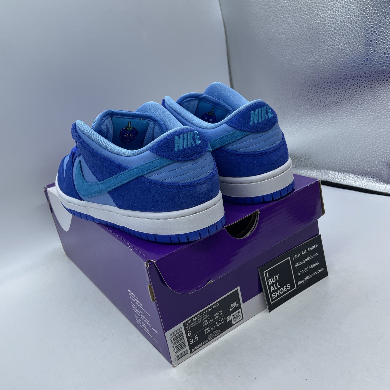 Size 8 - Nike Dunk Low Pro SB Fruity Pack - Blue Raspberry (DM0807-400)