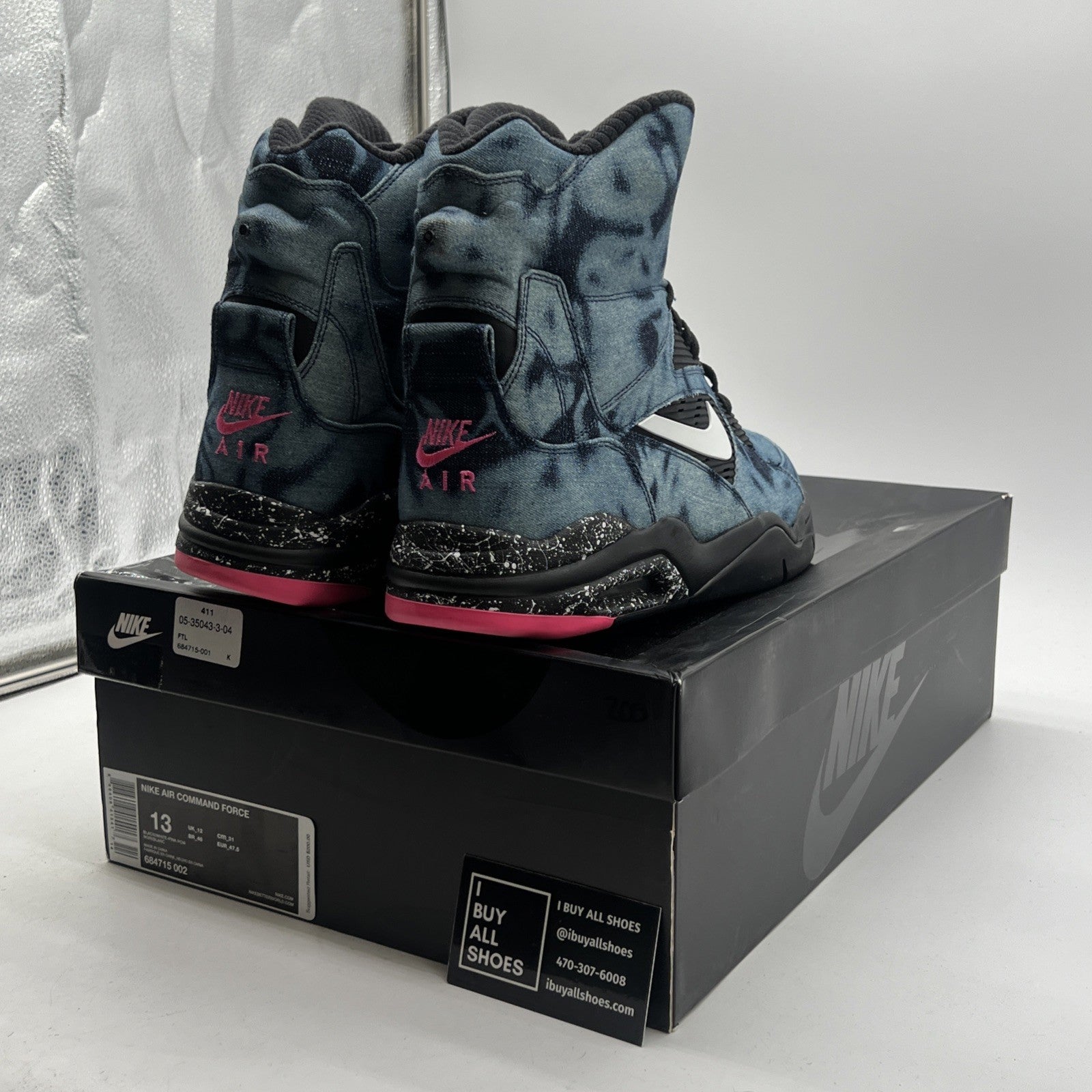 Size 13 - Nike Air Command Force Bleached Denim (684715-002)