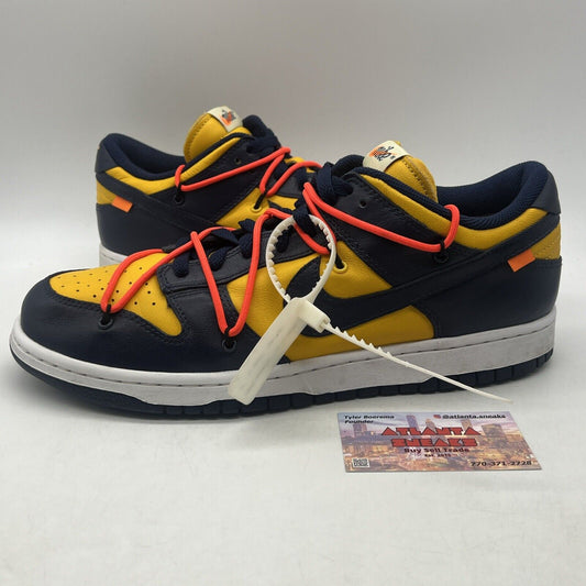 Size 12 - Nike Dunk Low x OFF-WHITE University Gold 2019 Yellow Navy CT0856-700