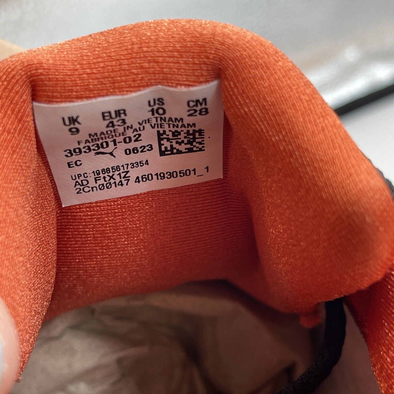 Size 10 - PUMA Pleasures x Velophasis Layers Black Orange Red (393301-02)