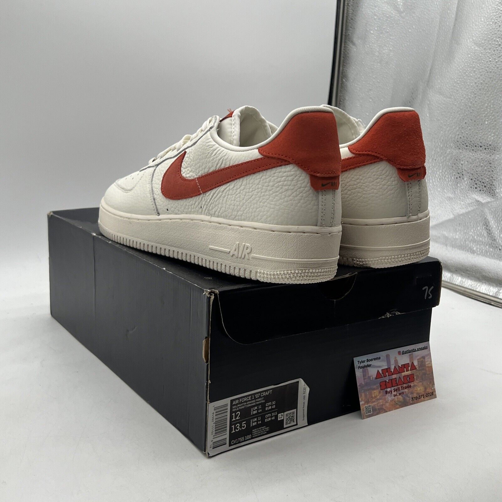 Size 12 - Nike Air Force 1 '07 Craft Mantra Orange (CV1755-100)