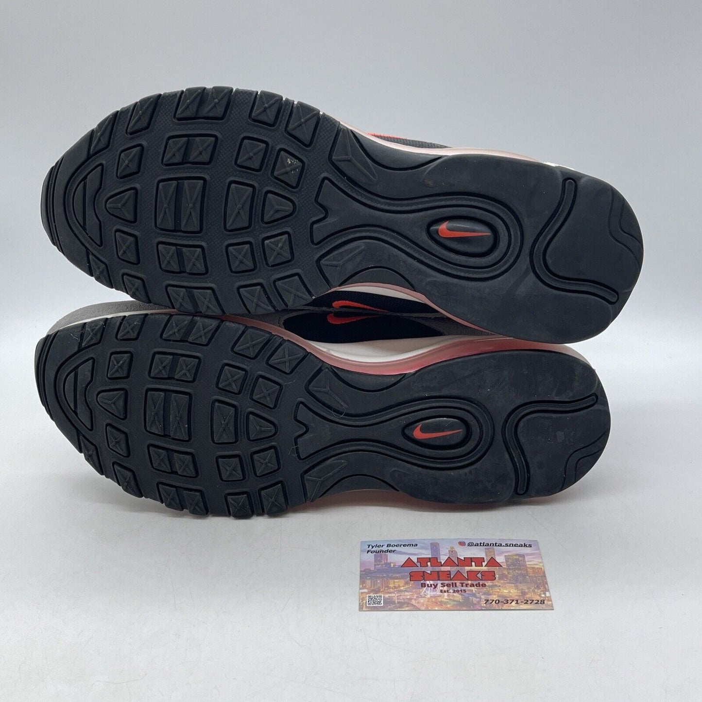 Size 10.5 - Nike Air Max 97 Wolf Grey Radiant Red Black Grey Suede (DB4611-002)