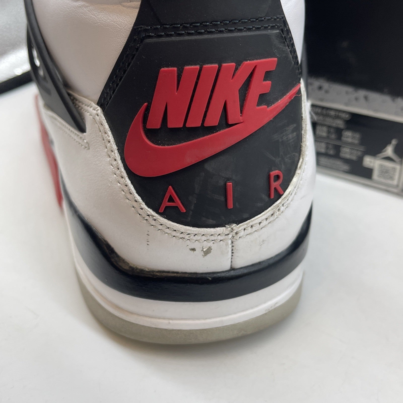 Size 12 - Jordan 4 Retro OG Mid Fire Red White Black Leather (DC7770-160)