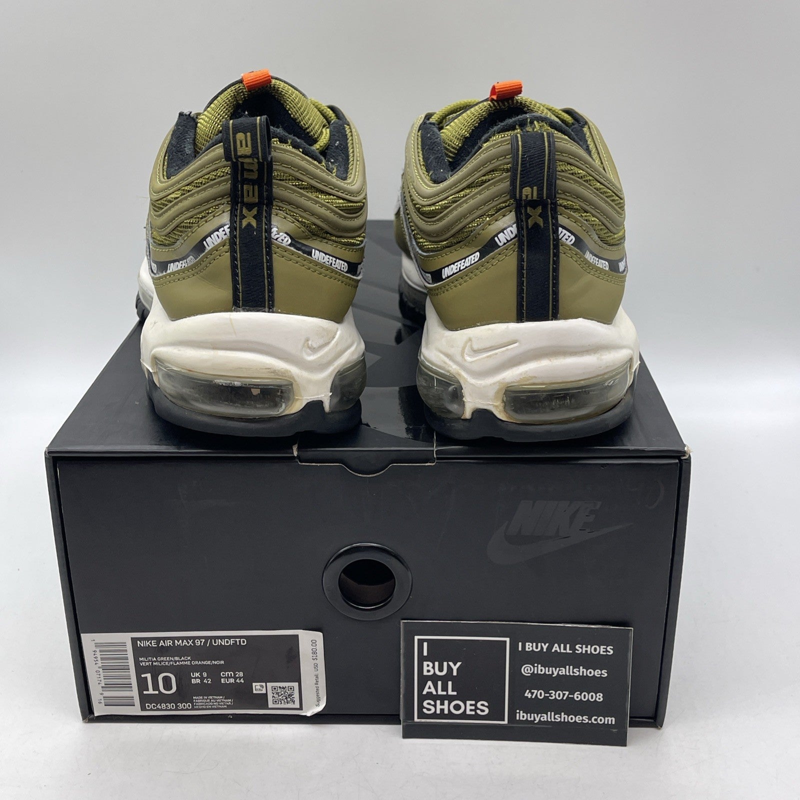 Size 10 - Nike Undefeated x Air Max 97 Militia Green (DC4830-300)