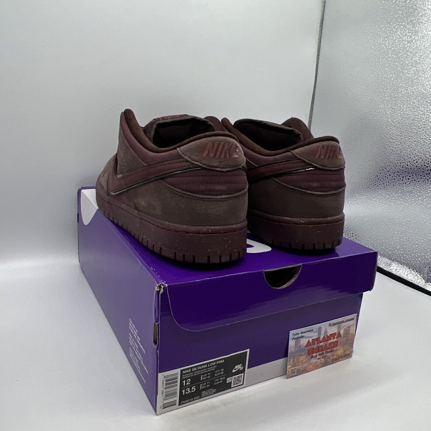 Size 12 - Nike Dunk Premium SB Low City of Love Collection - Burgundy Crush