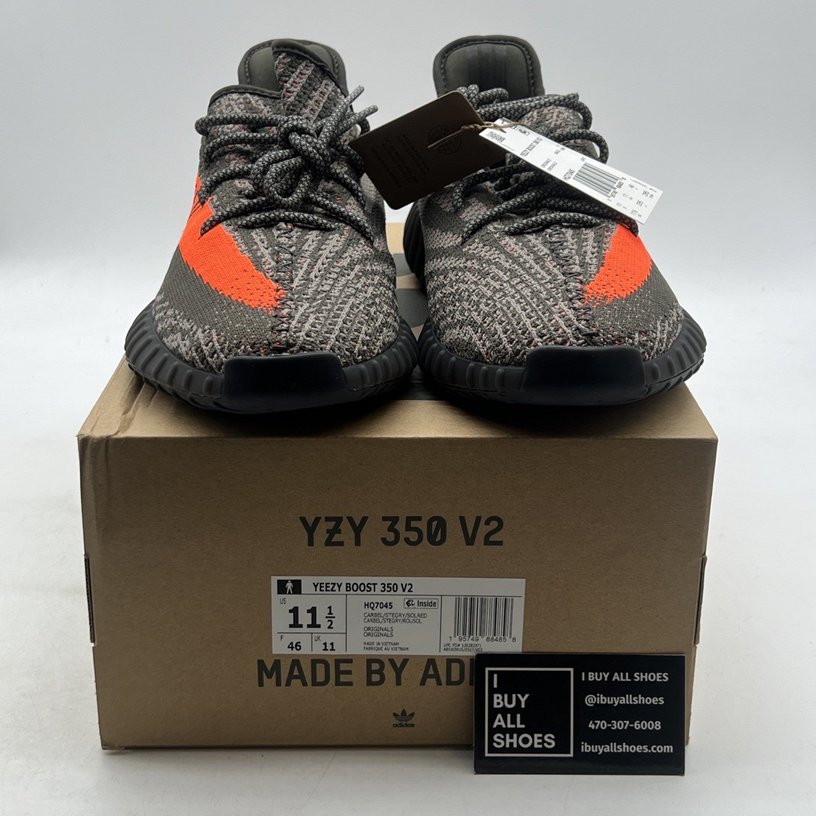 Size 11.5 - adidas Yeezy Boost 350 V2 Low Carbon Beluga (HQ7045)