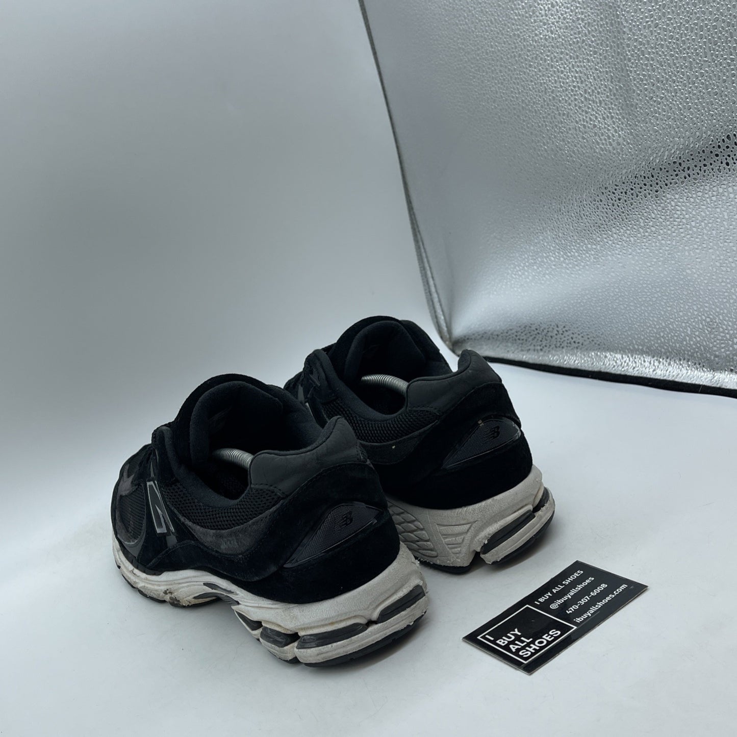 Size 12  - New Balance 2002R Black Gunmetal Suede Leather (M2002RBK)