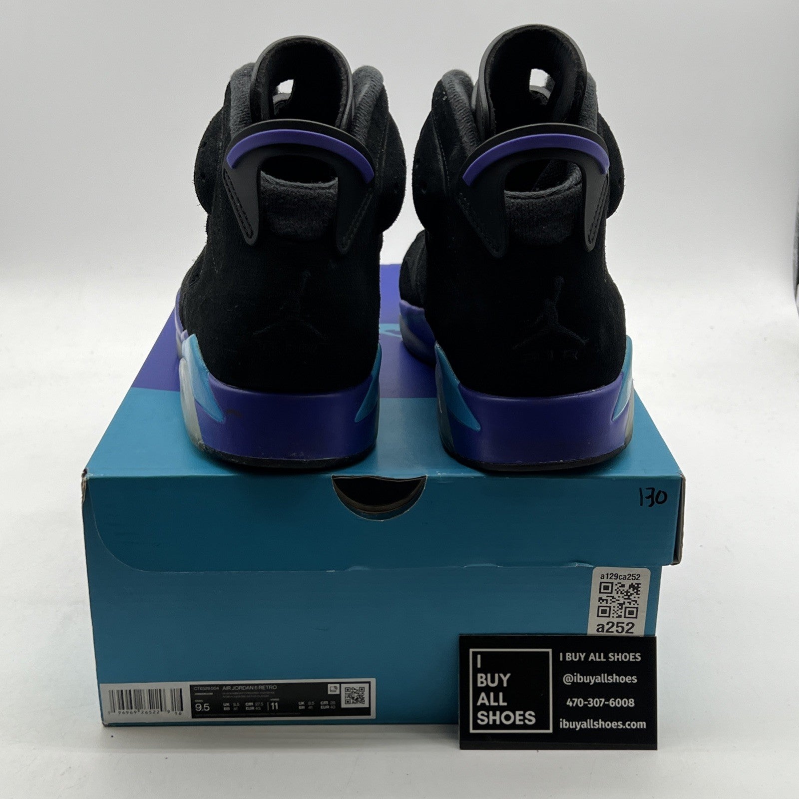 Size 9.5 - Air Jordan 6 Retro Aqua (CT8529-004)