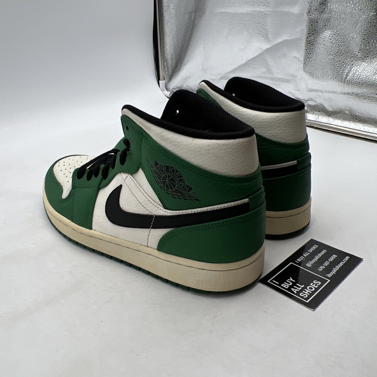 Size 10 - Air Jordan 1 Mid Pine Green (852542-301)