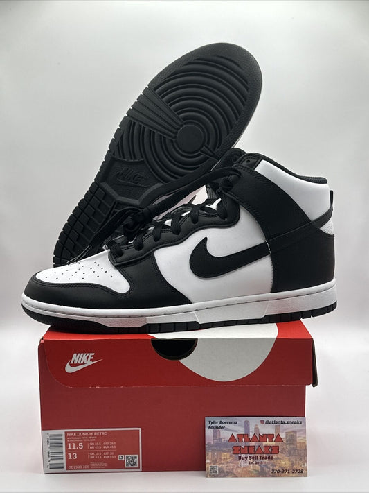 Size 11.5 - Nike Dunk High Black White 2021