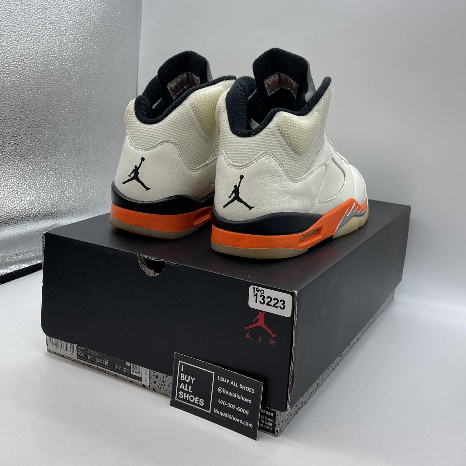Size 10.5 - Jordan 5 Shattered Backboard White Tan Leather (DC1060-100)