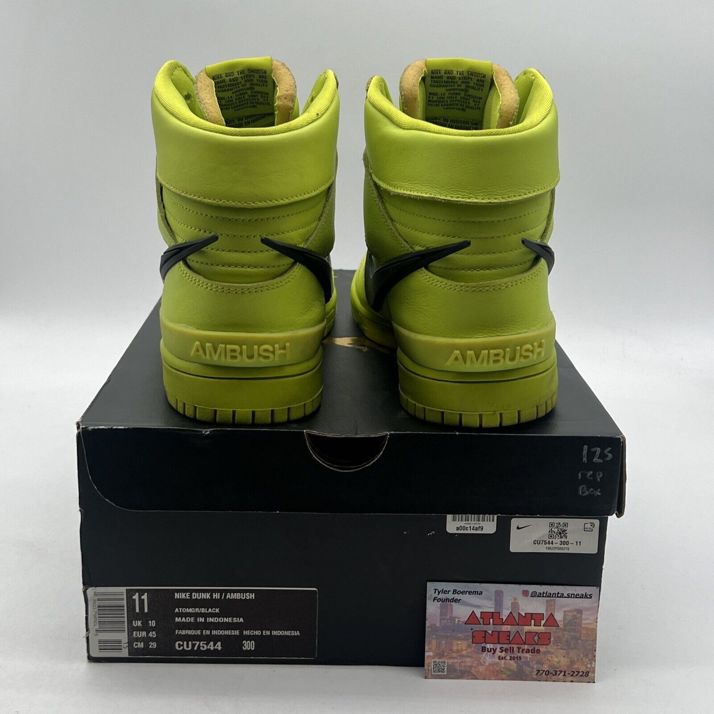 Size 11 - Nike AMBUSH x Dunk High Flash Lime (CU7544-300)