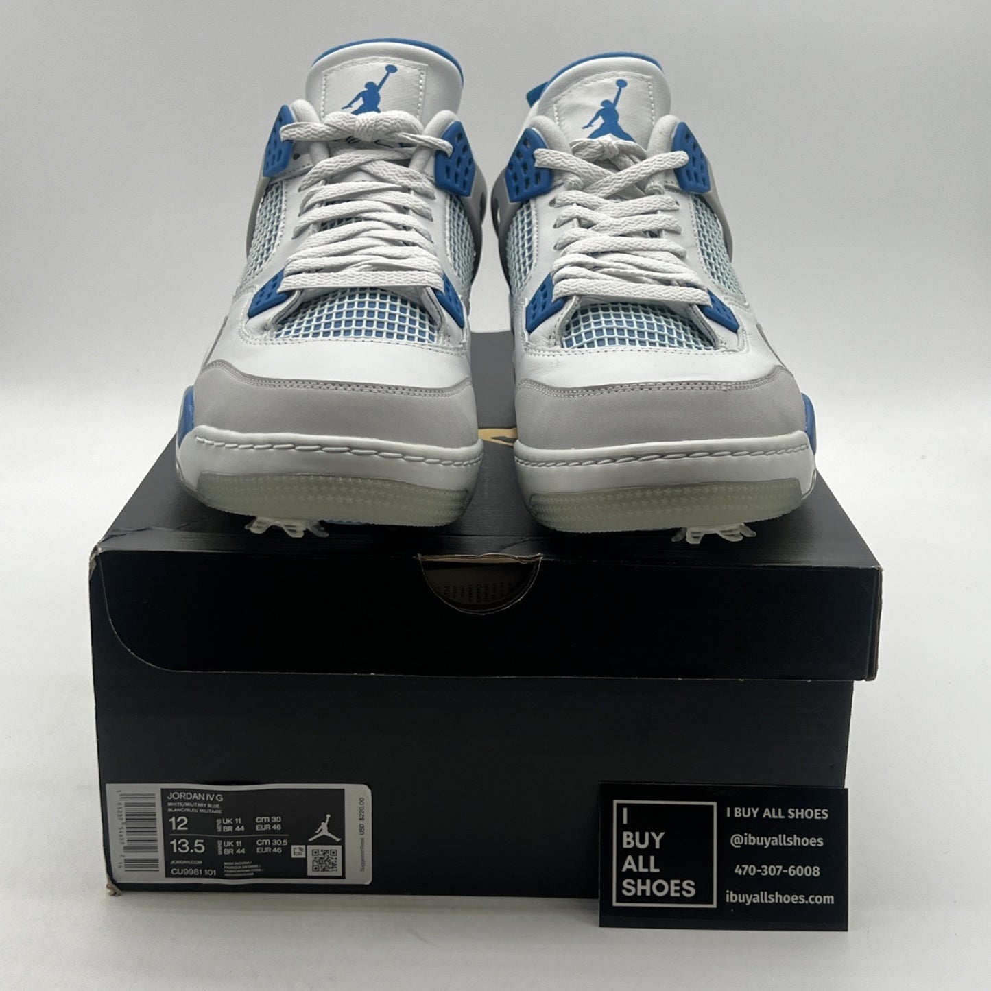 Size 12 - Air Jordan 4 Golf Military Blue (CU9981-101)