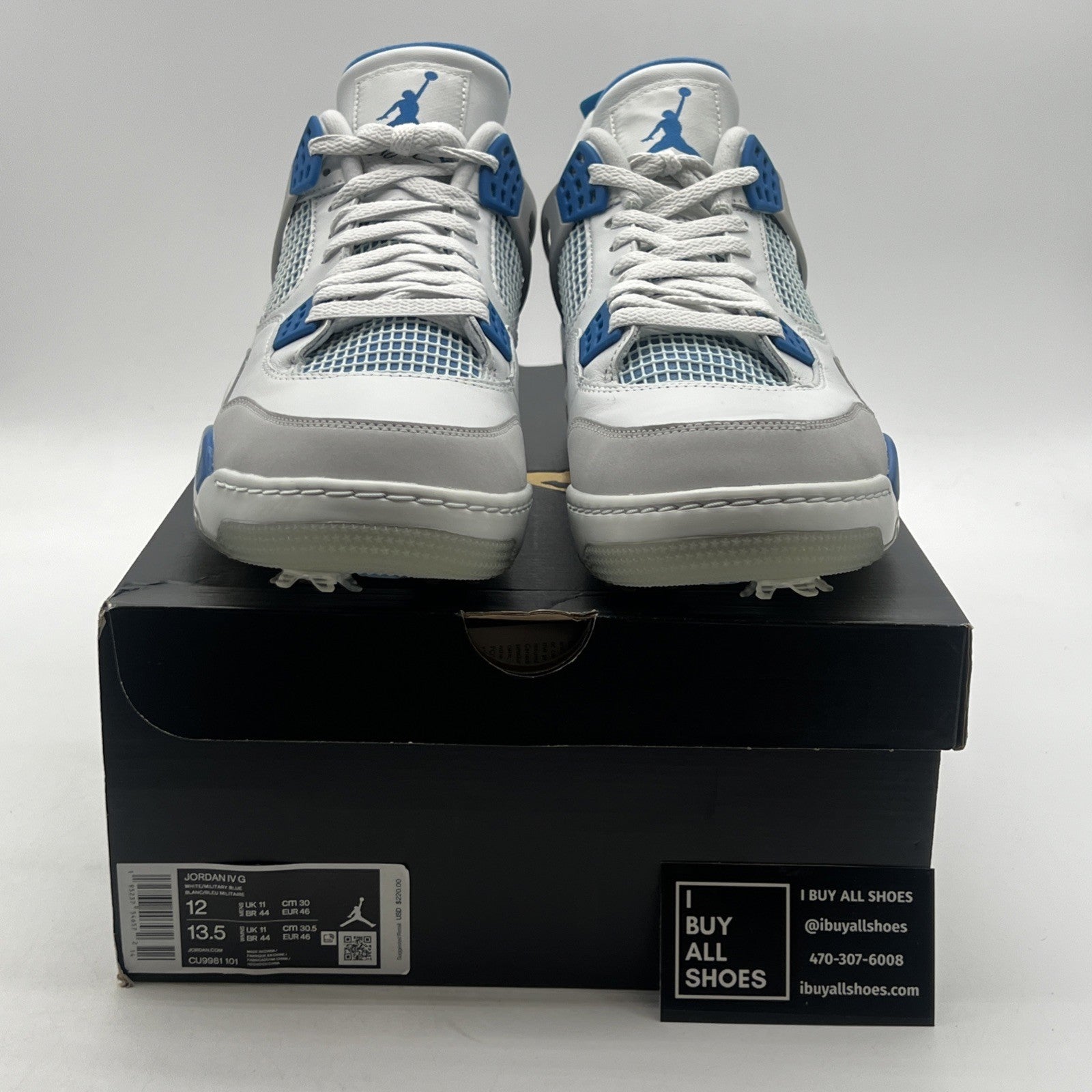 Size 12 - Air Jordan 4 Golf Military Blue (CU9981-101)