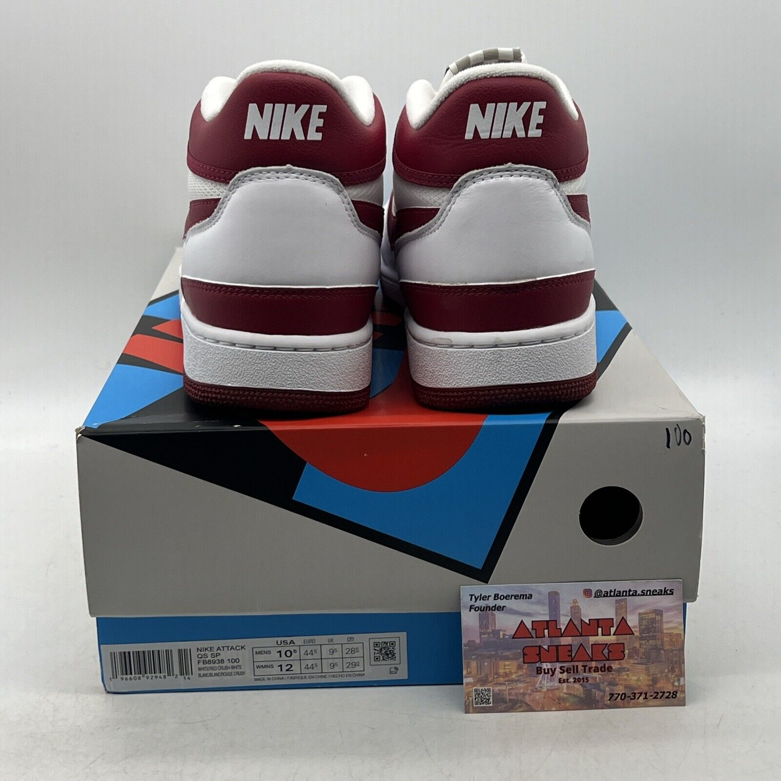 Size 10.5 - Nike Mac Attack QS SP Red Crush White Red Leather (FB8938-100)